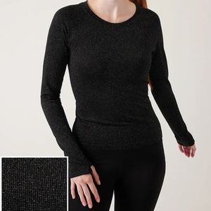 ATHLETA NWT Momentum Seamless Shimmer Top Size L